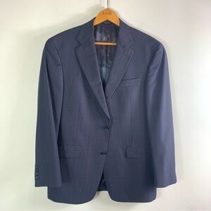 Hart Schaffner Marx Gold Navy Blue Sports Coat Blazer Plaid 40R